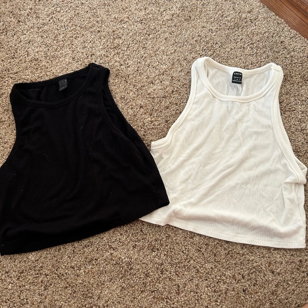 Black and white tanks from shein